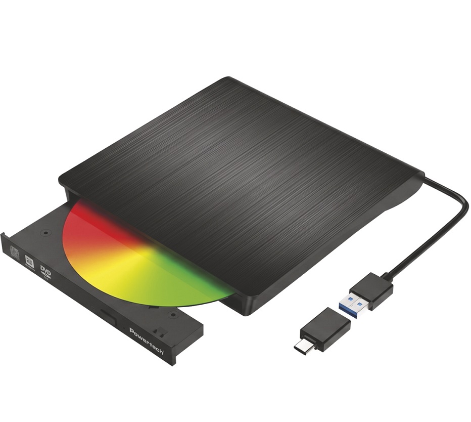 ΕΞΩΤΕΡΙΚΟ DVD RECORDER POWERTECH PT-1678 USB/USB-C BLACK ---
