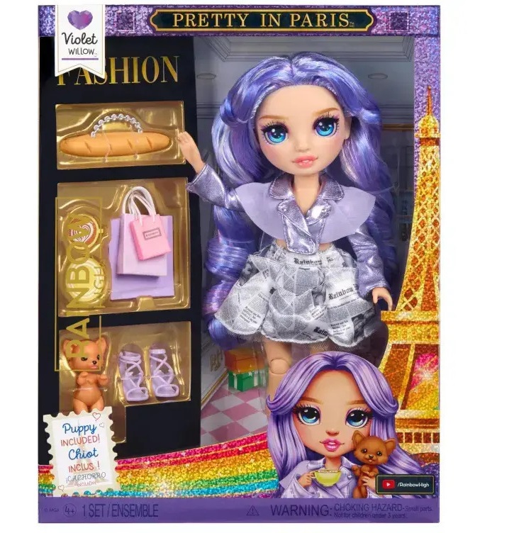 ΚΟΥΚΛΑ MGA RAINBOW HIGH: PRETTY IN PARIS - VIOLET WILLOW 248798