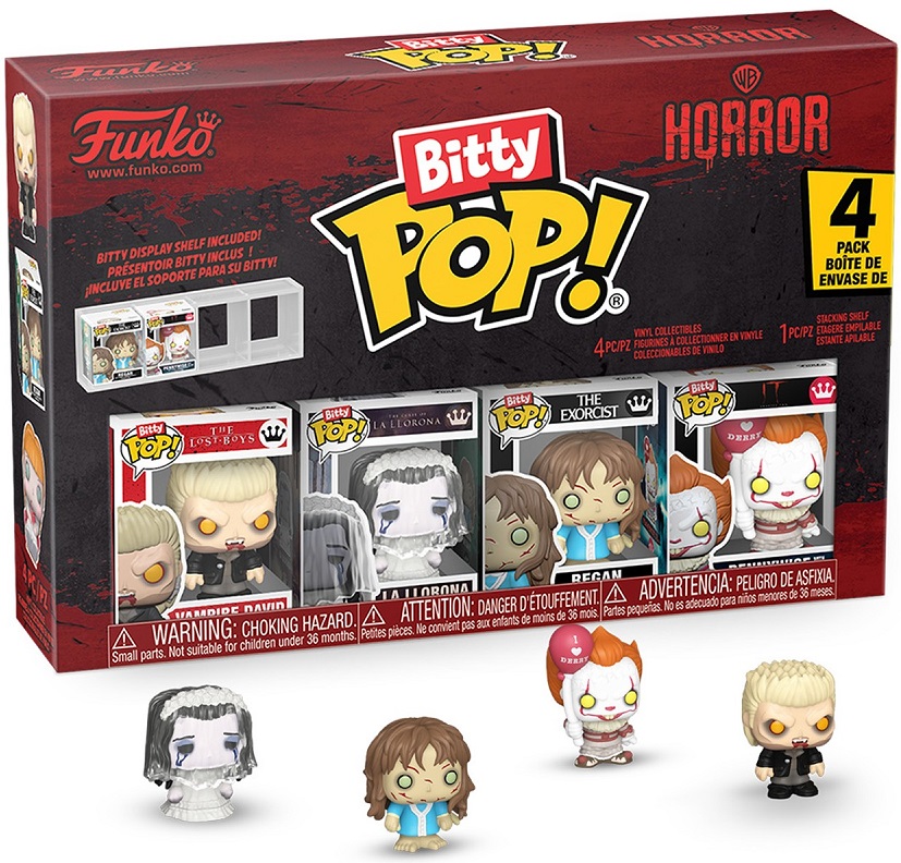 ΦΙΓΟΥΡΕΣ FUNKO BITTY POP! 4-PACK HORROR - VAMPIRE DAVID - LA LLORONA - REGAN - PENNYWISE WITH BALLOON
