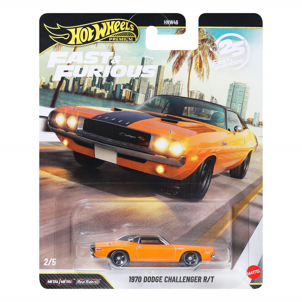 ΠΑΙΧΝΙΔΙ MATTEL HOT WHEELS PREMIUM: FAST & FURIOUS - 1970 DODGE CHALLENGER R/T JHW64
