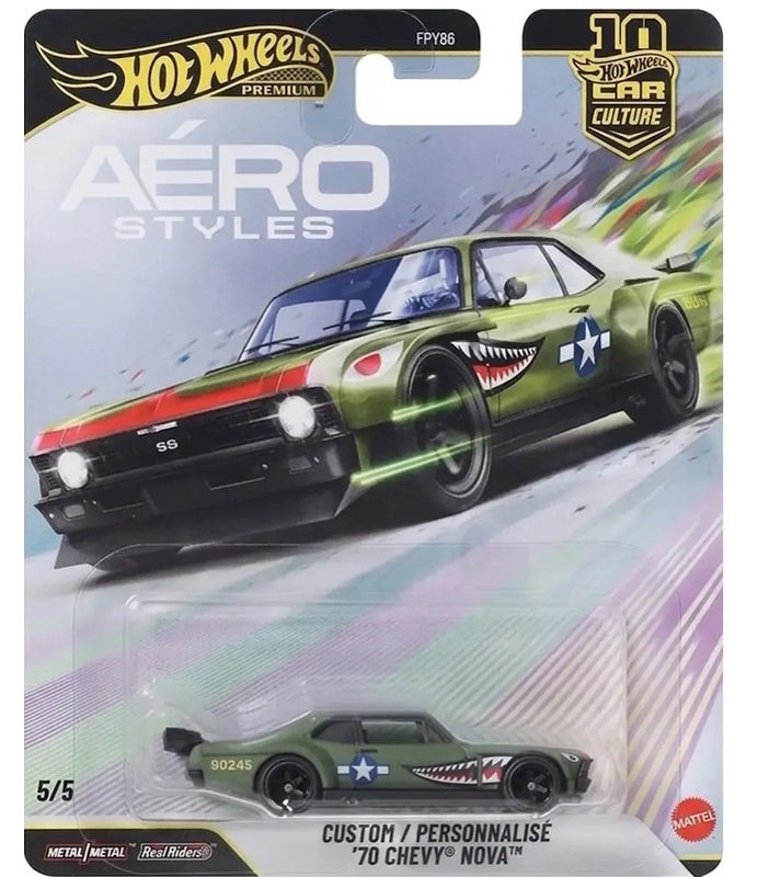 ΠΑΙΧΝΙΔΙ MATTEL HOT WHEELS: PREMIUM AERO STYLES - CUSTOM '70 CHEVY NOVA JKF37