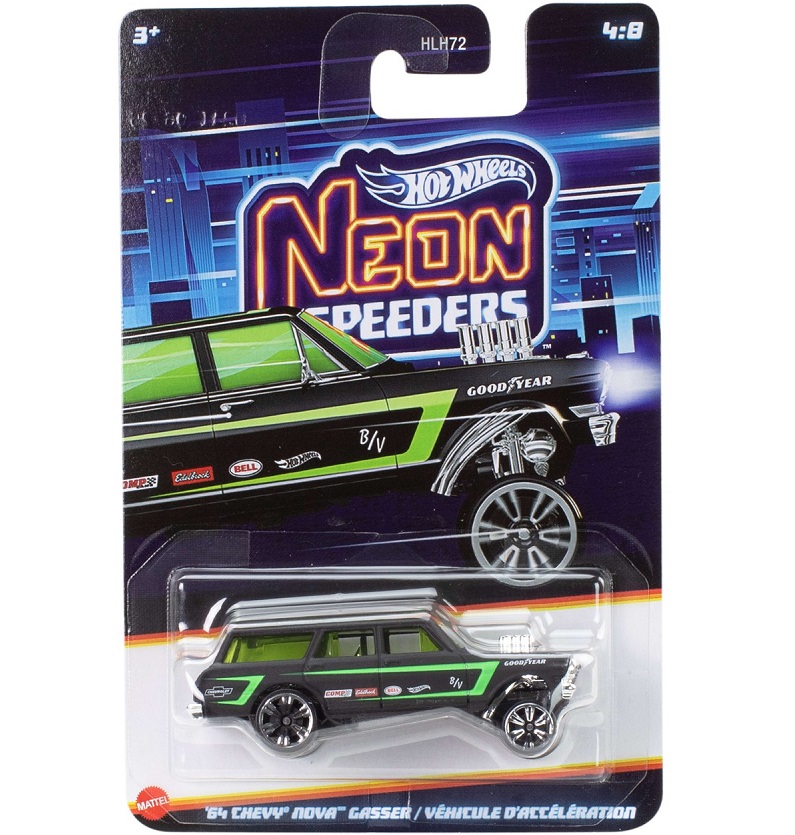 ΠΑΙΧΝΙΔΙ MATTEL HOT WHEELS: NEON SPEEDERS - '64 CHEVY NOVA GASSER JKX96