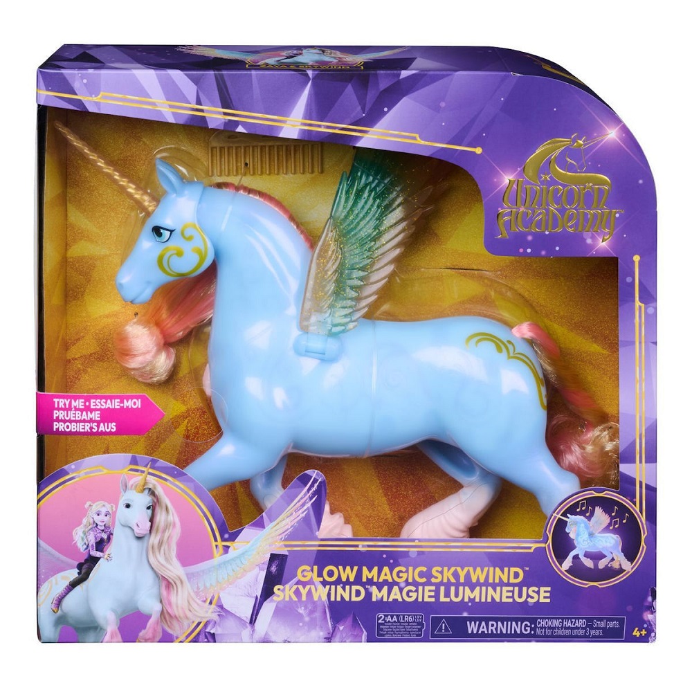 ΠΑΙΧΝΙΔΙ SPIN MASTER UNICORN ACADEMY: UNICORN WITH FEATURES - GLOW MAGIC SKYWIND GEMS & WINGS 6076377