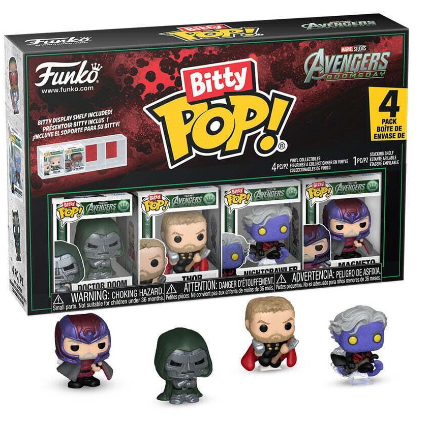 ΦΙΓΟΥΡΕΣ FUNKO BITTY POP! 4-PACK AVENGERS DOOMSDAY - DOCTOR DOOM - THOR - NIGHTCRAWLER - MAGNETO