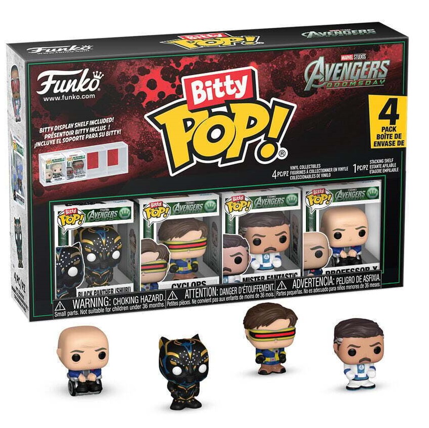 ΦΙΓΟΥΡΕΣ FUNKO BITTY POP! 4-PACK AVENGERS DOOMSDAY - BLACK PANTHER (SHURI) - CYCLOPS - MISTER FANTASTIC - PROFESSOR X