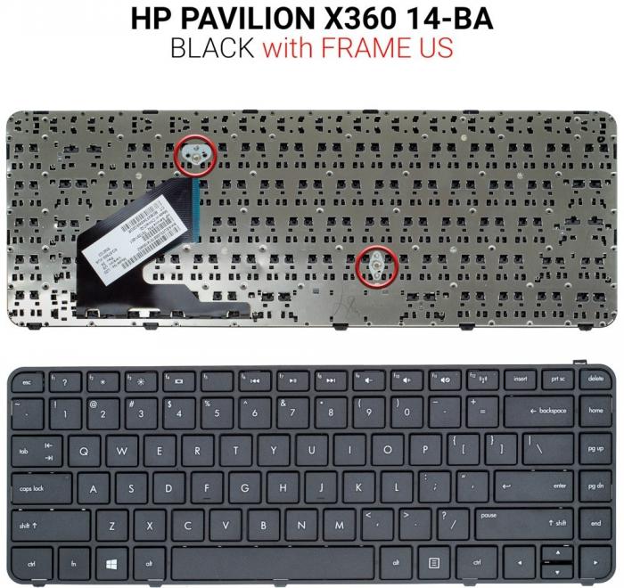 ΠΛΗΚΤΡΟΛΟΓΙΟ ΓΙΑ LAPTOP HP PAVILION X360 14-BA WITH FRAME US
