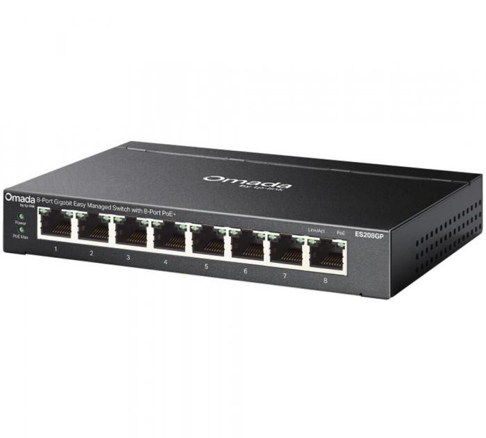 SWITCH TP-LINK ES208GP 8x GIGABIT PoE+