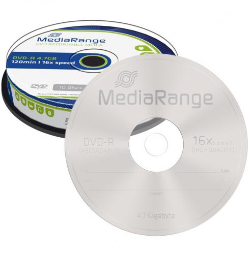 DVD-R MEDIARANGE MR452 4.7GB 16X CAKE 10T