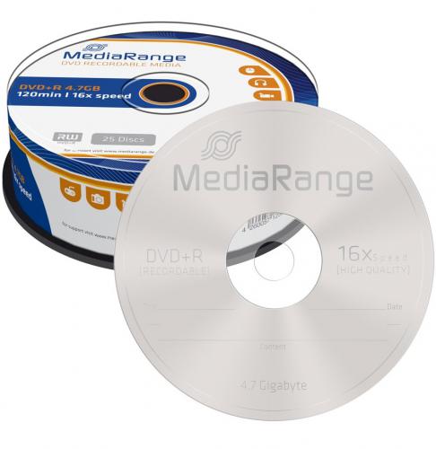 DVD+R MEDIARANGE MR404 4.7GB 16X CAKE 25T
