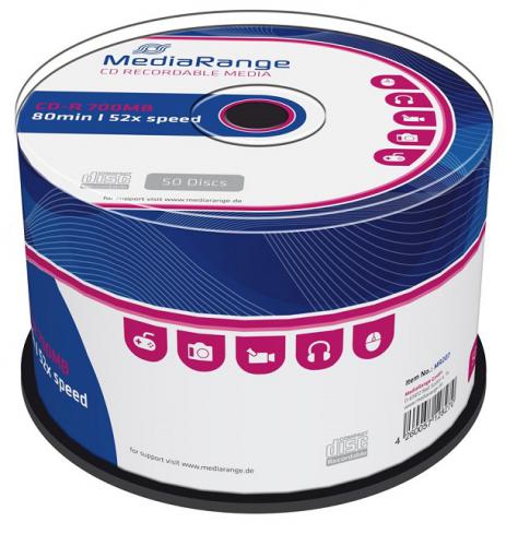 CD MEDIARANGE MR207 80MIN/700MB 52X 50T