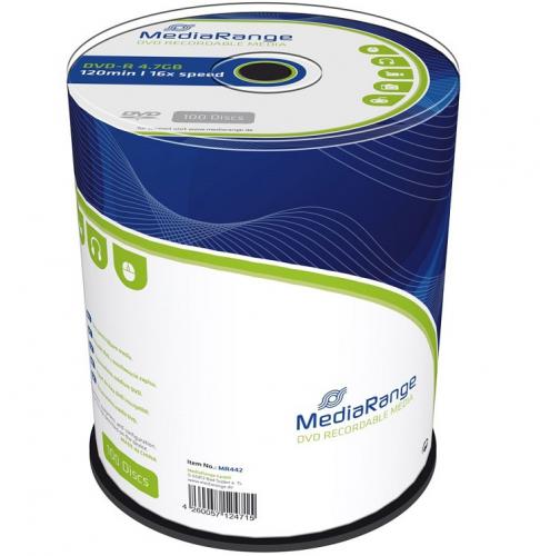 DVD-R MEDIARANGE MR442 4.7GB 16X CAKE 100T