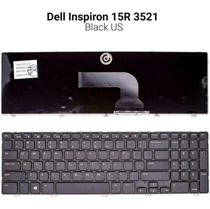 ΠΛΗΚΤΡΟΛΟΓΙΟ ΓΙΑ LAPTOP DELL INSPIRON 15 3521 3537 5521 US ΜΑΥΡΟ