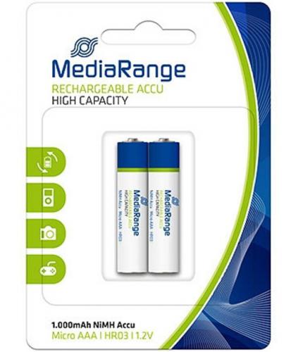 ΜΠΑΤΑΡΙΕΣ ΕΠΑΝΑΦΟΡΤΙΖΟΜΕΝΕΣ MEDIARANGE AAA Ni-Μh 1000 (2 TEMAXIA)
