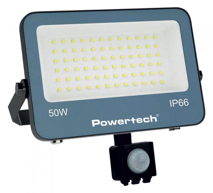 ΕΝΤΟΠΙΣΤΗΣ ΚΙΝΗΣΗΣ ΜΕ ΠΡΟΒΟΛΕΑ LED POWERTECH PT-1618 50W 4000K 4500lm IP66
