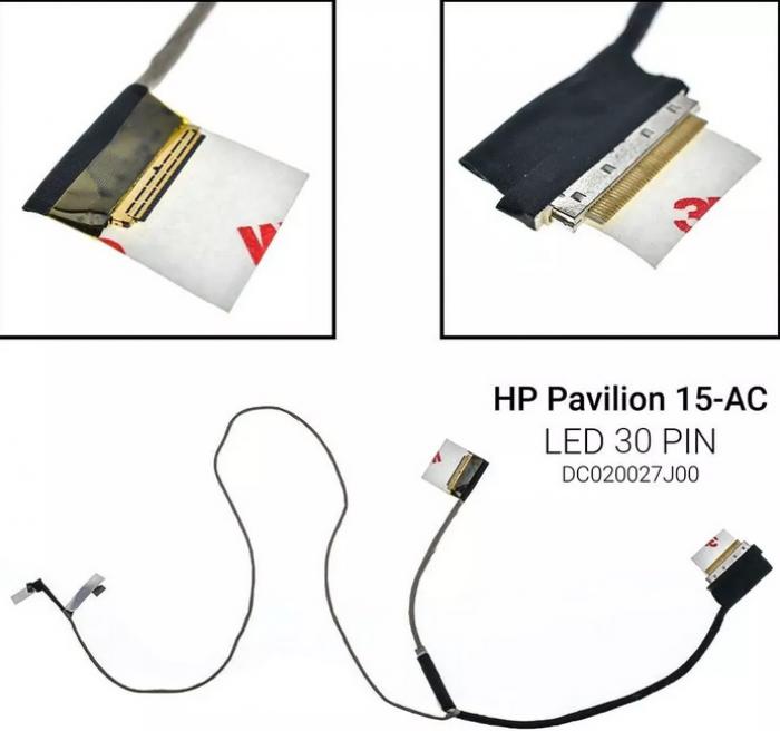 ΚΑΛΩΔΙΟΤΑΙΝΙΑ ΓΙΑ ΟΘΟΝΗ LAPTOP HP 15-AC DC020027J00 LED 30 PIN TYPE A