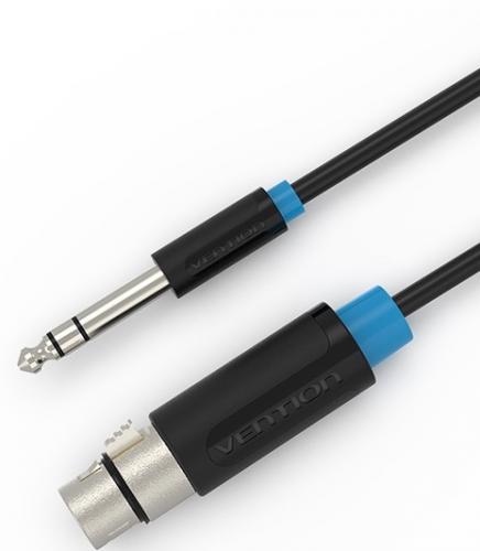 ΚΑΛΩΔΙΟ VENTION XLR ΘΗΛ. ΣΕ 6.3ΜΜ ΑΡΣ. 1.5M BBEBG BLACK