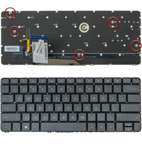 ΠΛΗΚΤΡΟΛΟΓΙΟ ΓΙΑ LAPTOP HP SPECTRE 13-4101 WITH BACKLIGHT WITHOUT FRAME US BLACK