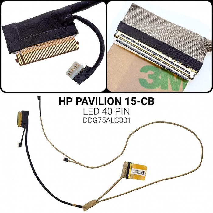 ΚΑΛΩΔΙΟΤΑΙΝΙΑ ΓΙΑ ΟΘΟΝΗ LAPTOP HP PAVILION 15-CB LED 40 PIN DDG75ALC301