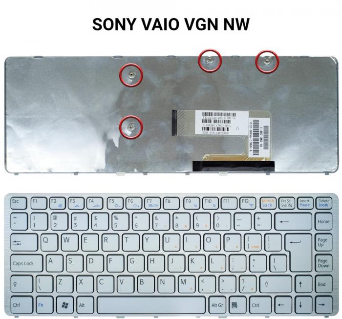ΠΛΗΚΤΡΟΛΟΓΙΟ ΓΙΑ LAPTOP SONY VAIO VGN NW WITH FRAME UK WHITE