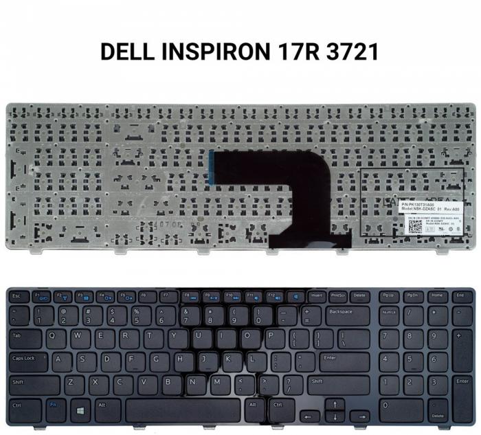 ΠΛΗΚΤΡΟΛΟΓΙΟ ΓΙΑ LAPTOP DELL INSPIRON 17R 3721 WITH FRAME US BLACK