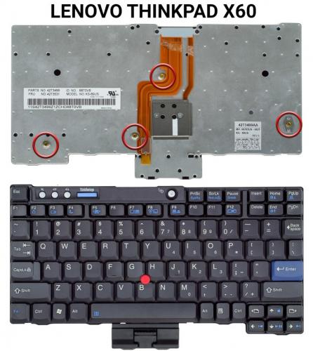 ΠΛΗΚΤΡΟΛΟΓΙΟ ΓΙΑ LAPTOP LENOVO THINKPAD X60 US BLACK