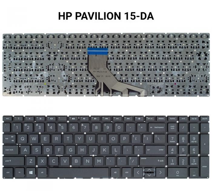 ΠΛΗΚΤΡΟΛΟΓΙΟ ΓΙΑ LAPTOP HP PAVILION 15-DA WITHOUT FRAME US BLACK