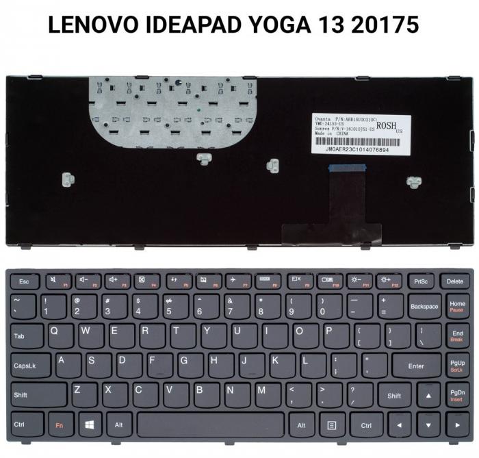 ΠΛΗΚΤΡΟΛΟΓΙΟ ΓΙΑ LAPTOP LENOVO IDEAPAD YOGA 13 20175 WITH FRAME US BLACK