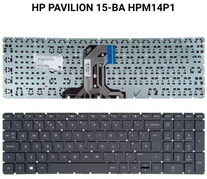 ΠΛΗΚΤΡΟΛΟΓΙΟ ΓΙΑ LAPTOP HP PAVILION 15-BA HPM14P1 UK WITHOUT FRAME BLACK