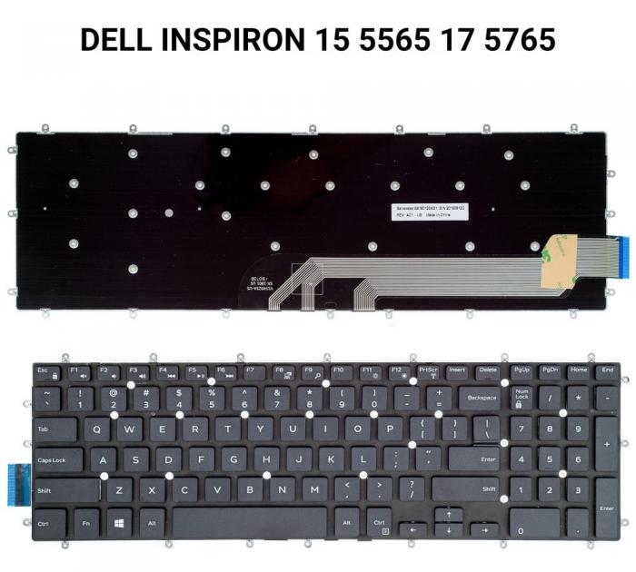 ΠΛΗΚΤΡΟΛΟΓΙΟ ΓΙΑ LAPTOP DELL INSPIRON 15 5565 WITHOUT FRAME UK BLACK