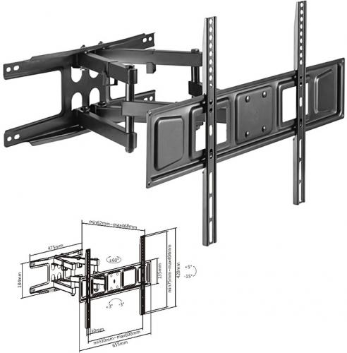 ΒΑΣΗ ΤΗΛΕΟΡΑΣΗΣ BRATECK ΜΕ ΔΙΠΛΟ ΒΡΑΧΙΩΝΑ 37'' ΕΩΣ 80'' LPA63-446