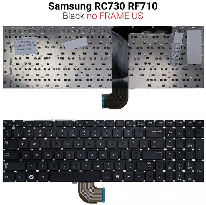ΠΛΗΚΤΡΟΛΟΓΙΟ ΓΙΑ LAPTOP SAMSUNG RC730 RF710 WITHOUT FRAME US BLACK