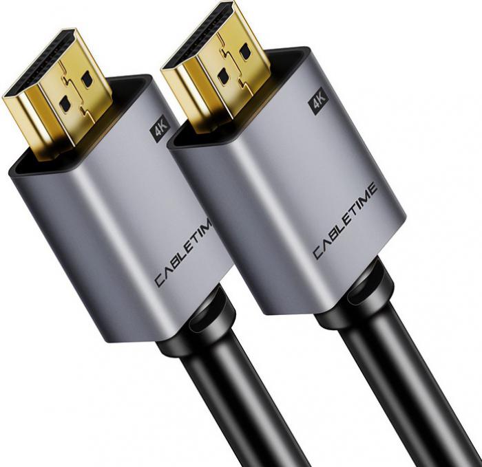 ΚΑΛΩΔΙΟ CABLETIME HDMI 2.0 AV566 4K/60HZ 1M BLACK 5210131039090