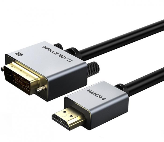 ΚΑΛΩΔΙΟ CABLETIME HDMI 1.4 ΣΕ DVI 24+1 AV579 1080P 2M BLACK 5210131039144