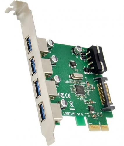 ΚΑΡΤΑ ΕΠΕΚΤΑΣΗΣ POWERTECH PCIE ΣΕ 4X USB 3.0 ST66 VL805 + RTL8153