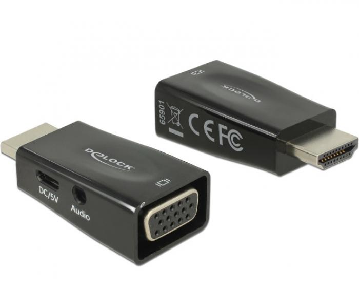 ΑΝΤΑΠΤΟΡΑΣ DELOCK HDMI ΣΕ VGA 65901 BLACK