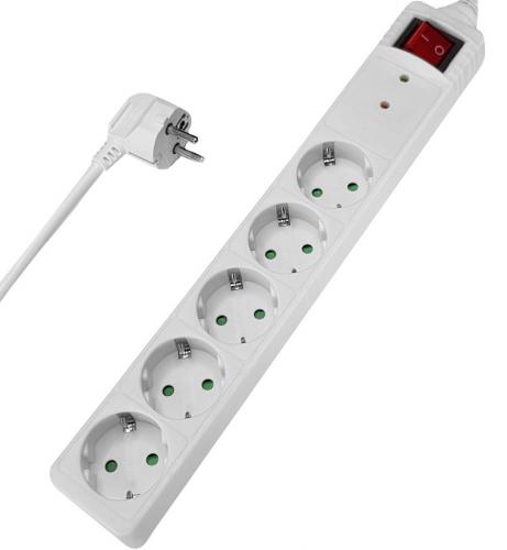 ΠΟΛΥΠΡΙΖΟ POWERTECH PT-882 5x SCHUKO 16A 3M WHITE