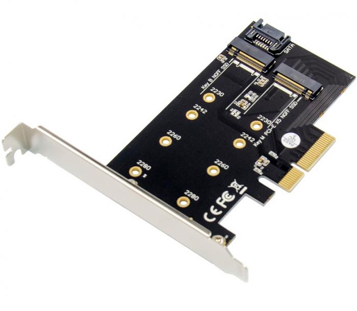 ΚΑΡΤΑ ΕΠΕΚΤΑΣΗΣ POWERTECH 4x PCIe σε M.2 B - M KEY ST59