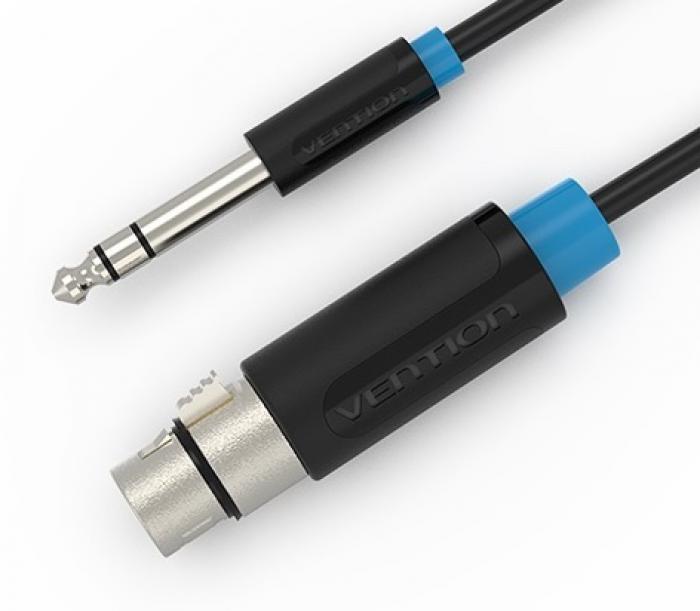 ΚΑΛΩΔΙΟ VENTION XLR ΘΗΛ. ΣΕ 6.3ΜΜ ΑΡΣ. 1M BBEBF BLACK