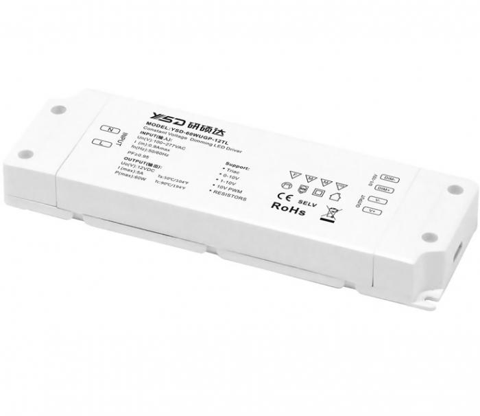 ΤΡΟΦΟΔΟΤΙΚΟ YSD DC DIMMABLE 60WUGP-12 12V DC 60W 5A IP20