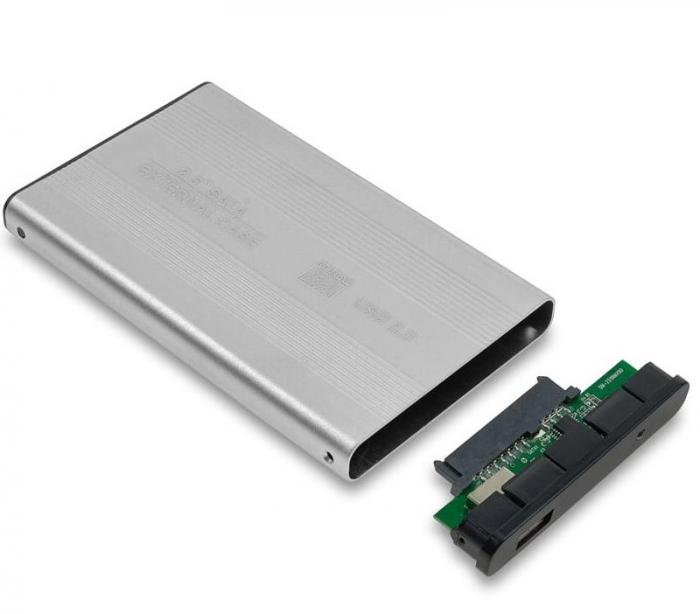 ΘΗΚΗ ΜΕΤΑΤΡΟΠΗΣ ΣΚΛΗΡΟΥ ΔΙΣΚΟΥ SATA 2.5'' USB 2.0 SILVER 1218.003