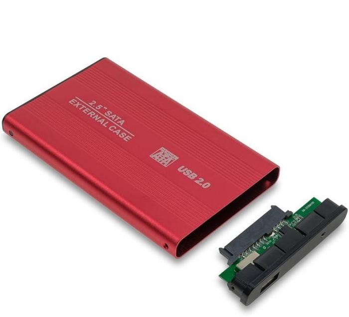 ΘΗΚΗ ΜΕΤΑΤΡΟΠΗΣ ΣΚΛΗΡΟΥ ΔΙΣΚΟΥ SATA 2.5'' USB 2.0 RED 1218.002