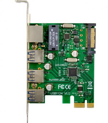 ΚΑΡΤΑ ΕΠΕΚΤΑΣΗΣ PCIe ΣΕ USB 3.0 - LAN POWERTECH ST642