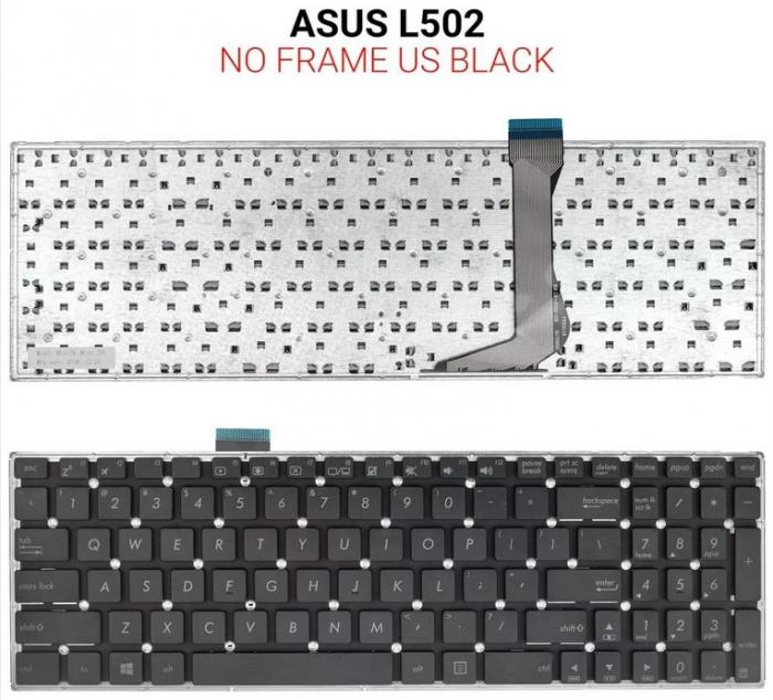 ΠΛΗΚΤΡΟΛΟΓΙΟ ΓΙΑ LAPTOP ASUS L502 WITHOUT FRAME US BLACK