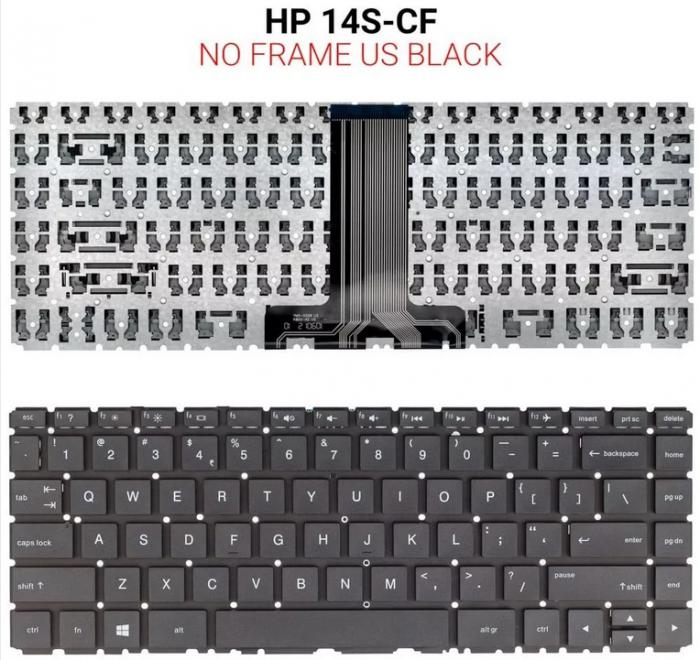 ΠΛΗΚΤΡΟΛΟΓΙΟ ΓΙΑ LAPTOP HP 14S-CF 14-CR WITHOUT FRAME BLACK
