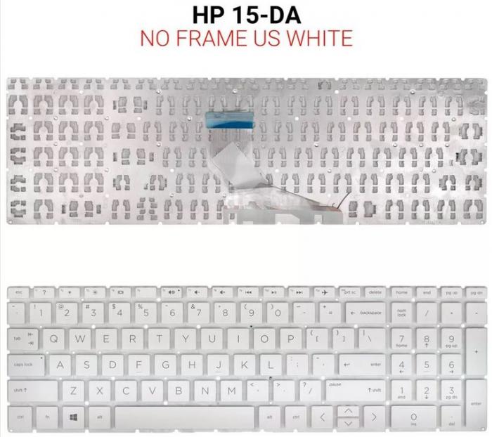 ΠΛΗΚΤΡΟΛΟΓΙΟ ΓΙΑ LAPTOP HP 15-DA WITHOUT FRAME US WHITE