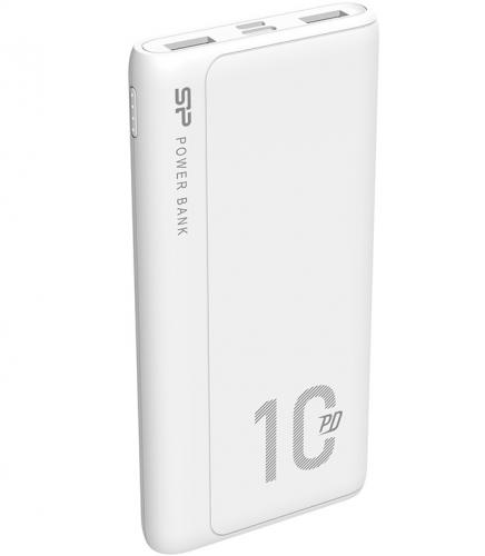 POWERBANK SILICON POWER 10000mAh 2x USB AND USB TYPE-C 3A QP15 WHITE