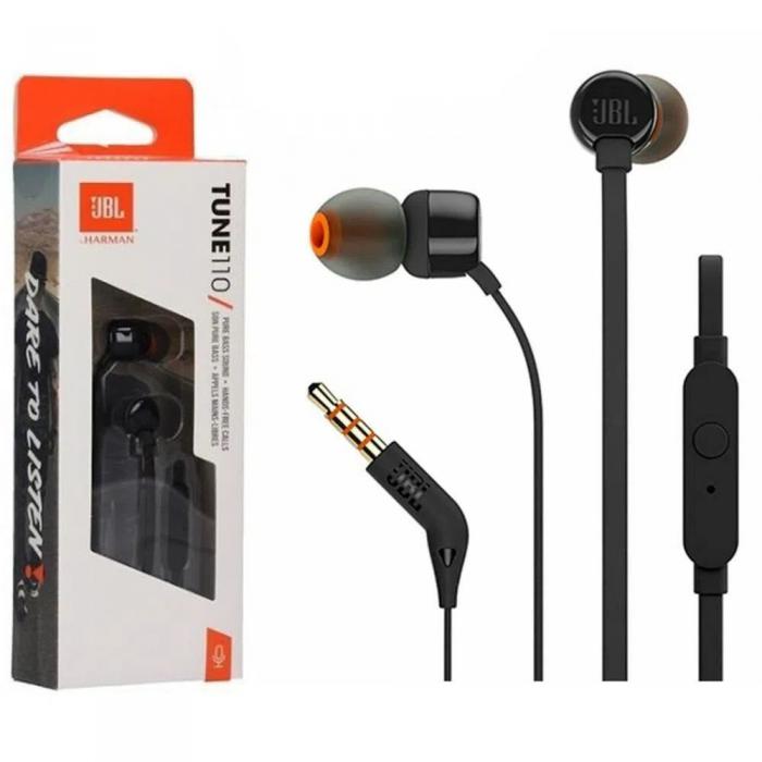 ΑΚΟΥΣΤΙΚΑ ΜΕ ΜΙΚΡΟΦΩΝΟ JBL TUNE T110 BLACK