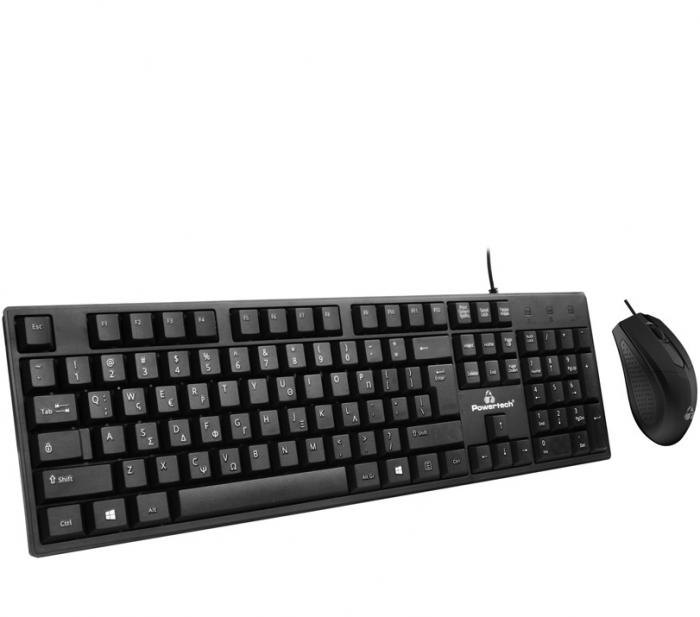 ΠΛΗΚΤΡΟΛΟΓΙΟ ΜΕ ΠΟΝΤΙΚΙ POWERTECH PT-1075 EN - GR BLACK