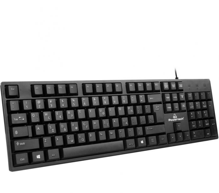ΠΛΗΚΤΡΟΛΟΓΙΟ POWERTECH PT-1074 EN - GR BLACK
