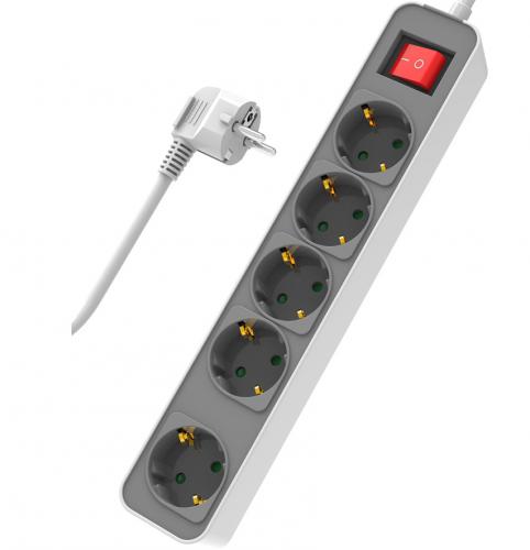 ΠΟΛΥΠΡΙΖΟ POWERTECH PT-1057 5 SCHUKO 16A 1.4M WHITE